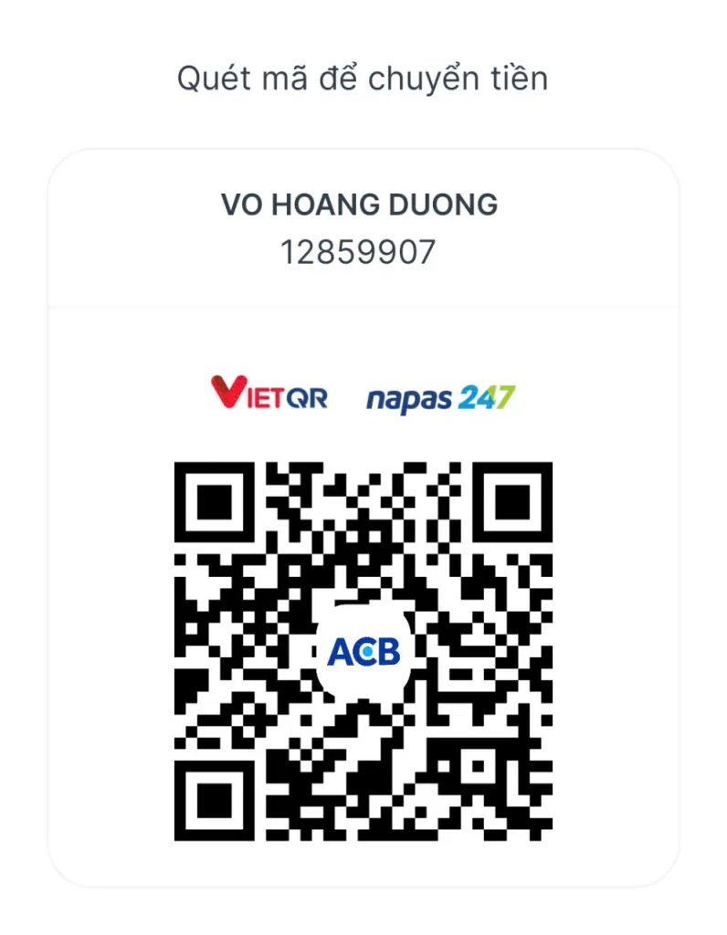 QR ủng hộ Võ Hoàng Dương