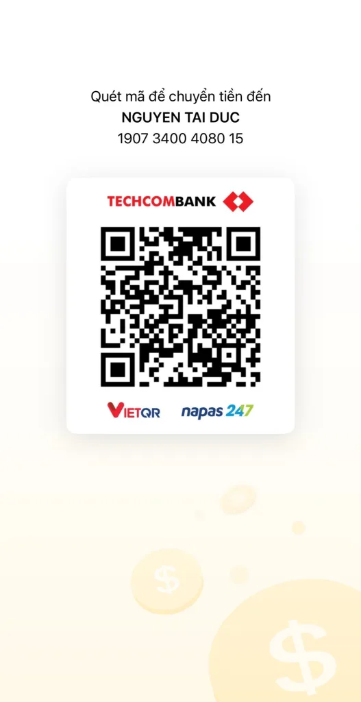 QR ủng hộ tán tu liên ông