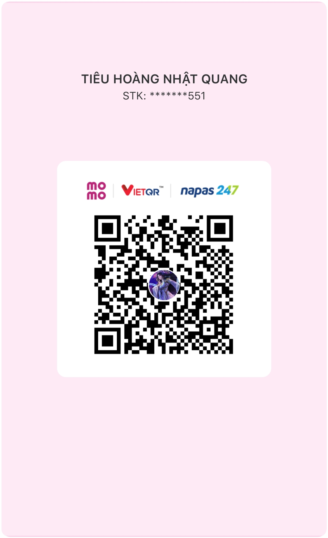 QR ủng hộ Hắc lạc vô