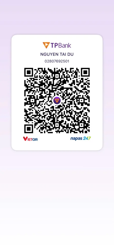 QR ủng hộ Dự Tài