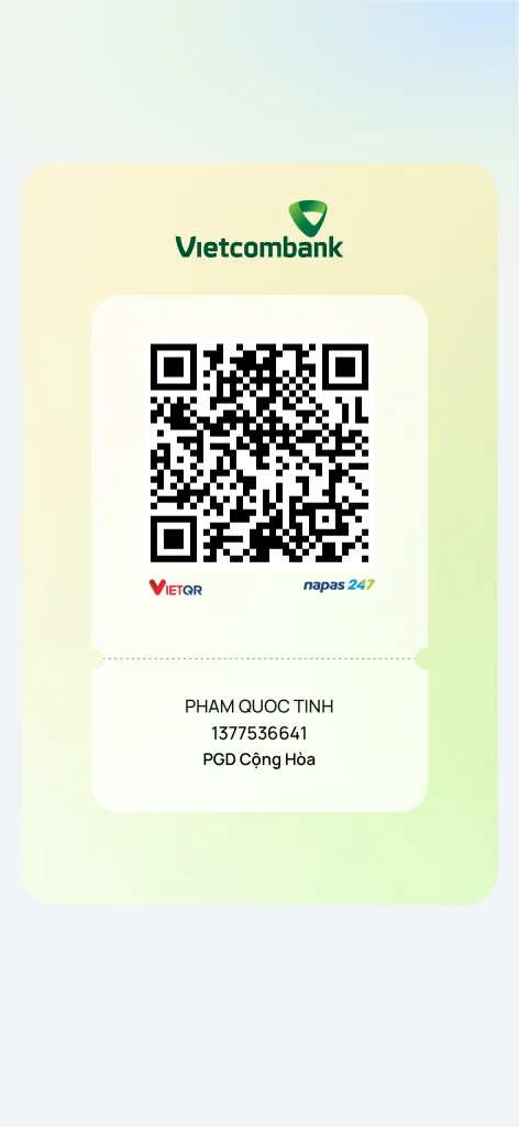 QR ủng hộ tinh pham