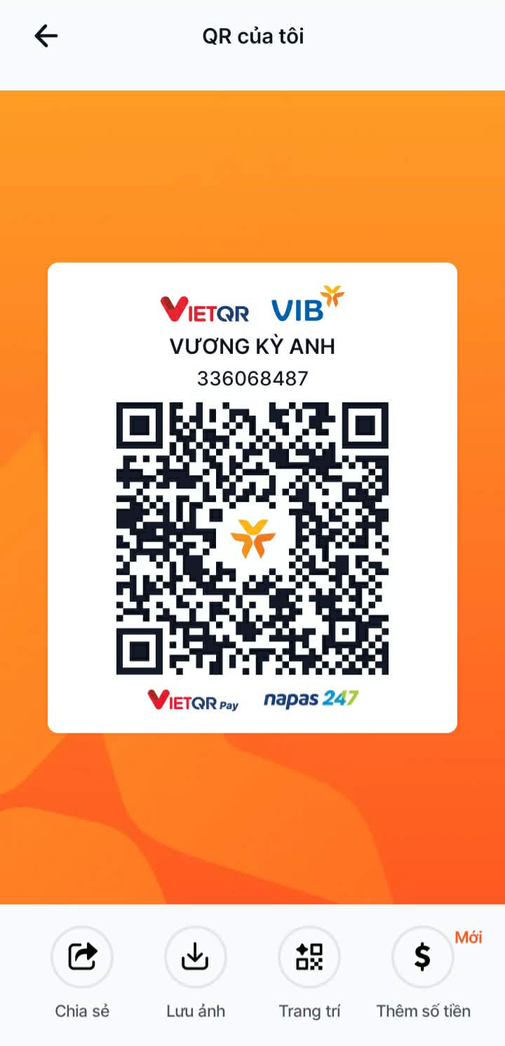 QR ủng hộ hắc hùng vương