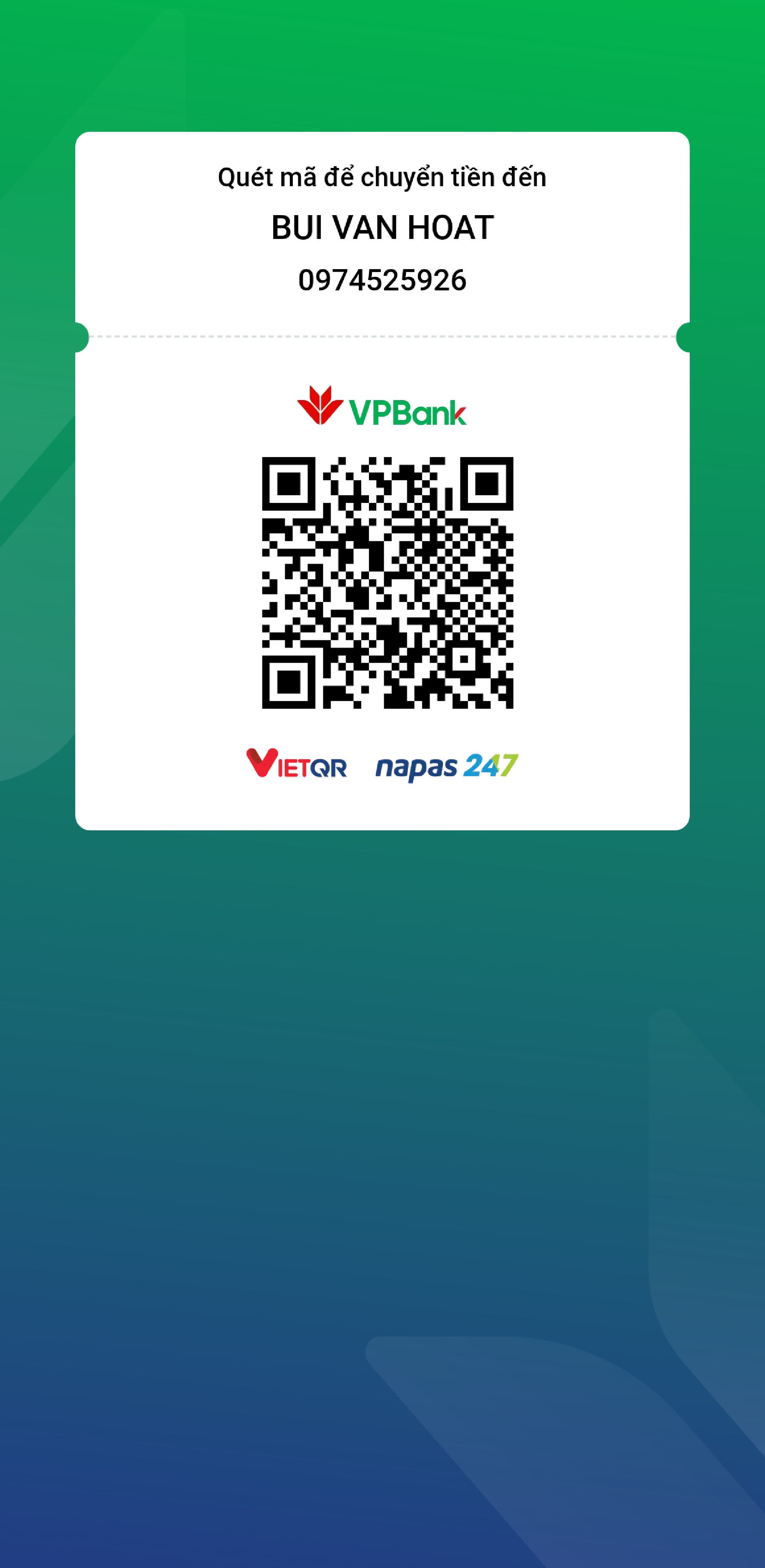 QR ủng hộ Tiểu Bạch Miêu